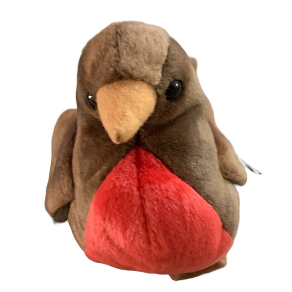 TY Beanie Babies Early The Robin Bird Toy plush error tag